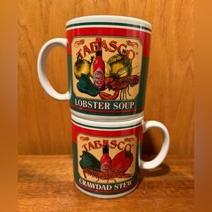 2 Tabasco Brand Products Hot Sauce Lobster Soup Graphic Coffee Tea Mug Cup 12 oz